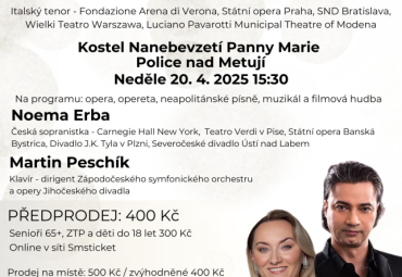 Koncert 20.04.2025 v kostele Nanebevzetí Panny Marie v Polici nad Metují