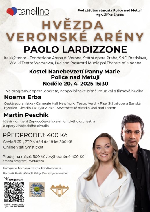 Koncert 20.04.2025 v kostele Nanebevzetí Panny Marie v Polici nad Metují
