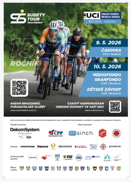 Sudety Tour 9.5. - 10.5. 2026